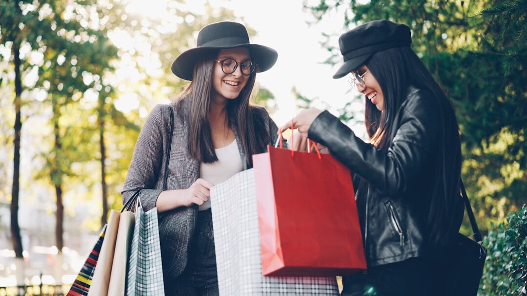 sophisticated couple shopping