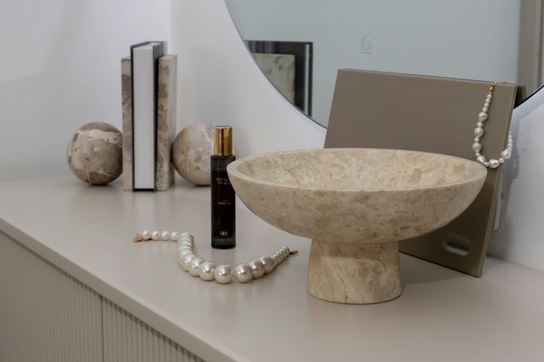 luxury perfume bottle on marble